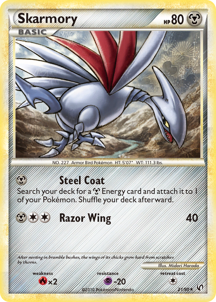 Pokemon | Skarmory (21/90) [HeartGold & SoulSilver: Undaunted] | The Nerd Merchant