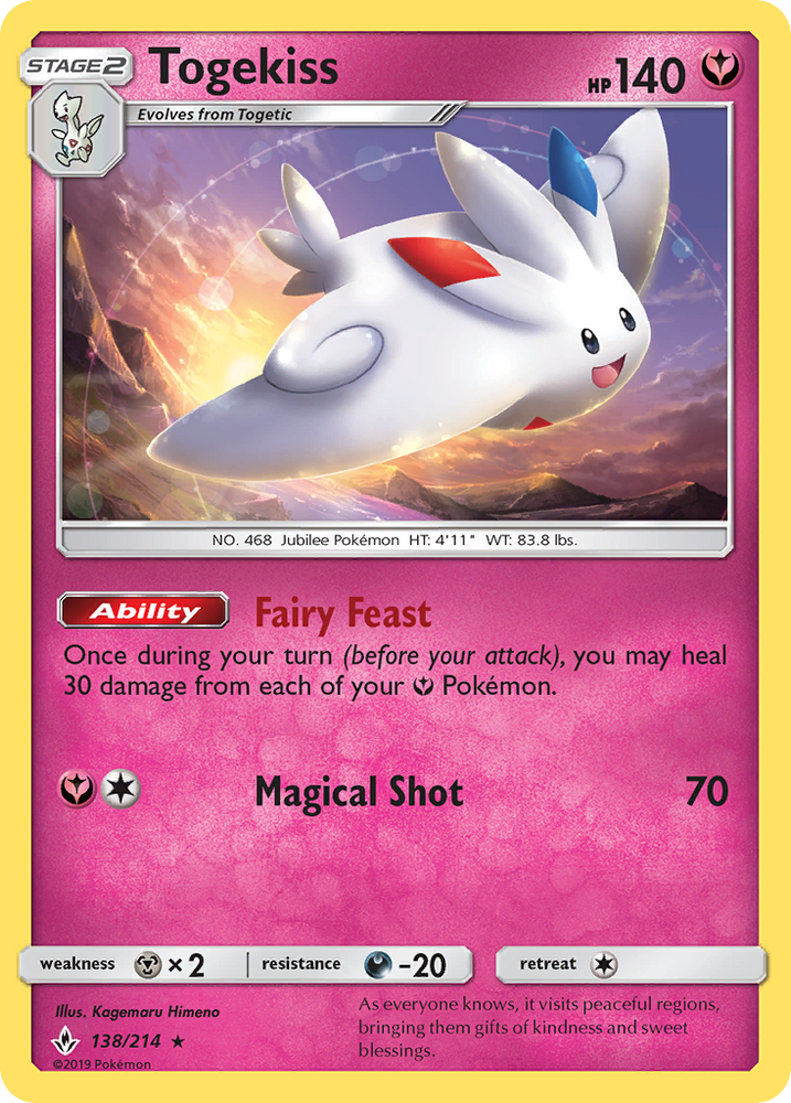 Pokemon | Togekiss (138/214) [Sun & Moon: Unbroken Bonds] | The Nerd Merchant