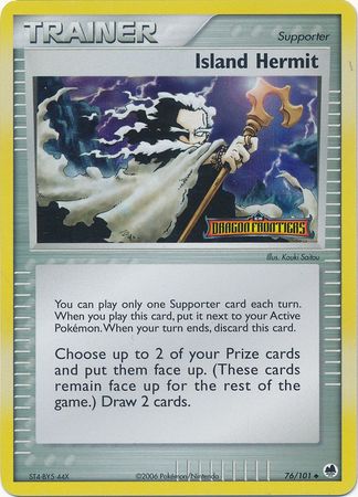 Pokemon | Island Hermit (76/101) (Stamped) [EX: Dragon Frontiers] | The Nerd Merchant