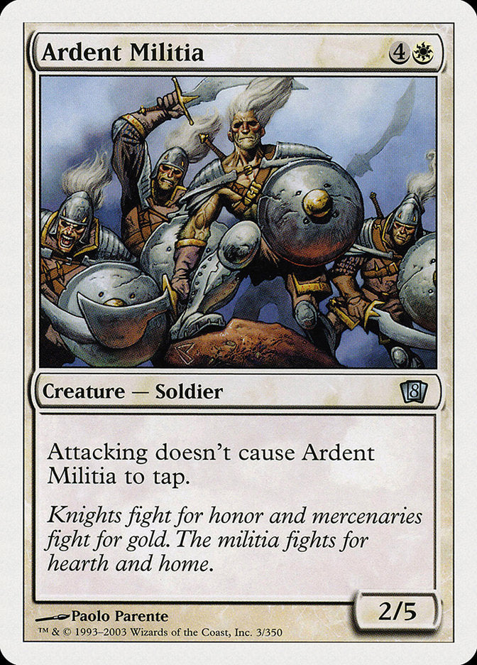 Magic | Ardent Militia [Eighth Edition] | The Nerd Merchant