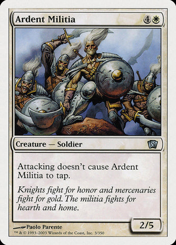 Magic | Ardent Militia [Eighth Edition] | The Nerd Merchant