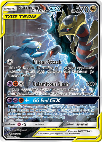 Pokemon | Garchomp & Giratina GX (SM193) [Sun & Moon: Black Star Promos] | The Nerd Merchant