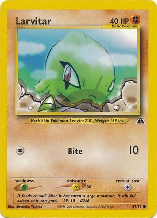 Pokemon | Larvitar (57/75) [Neo Discovery Unlimited] | The Nerd Merchant