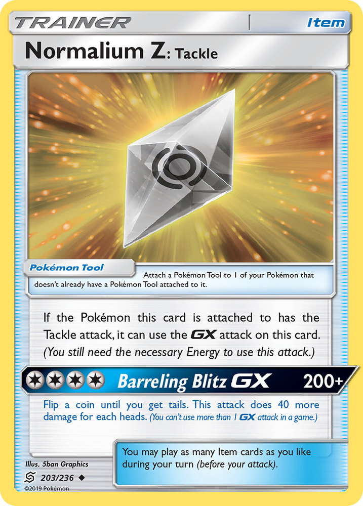 Pokemon | Normalium Z: Tackle (203/236) [Sun & Moon: Unified Minds] | The Nerd Merchant