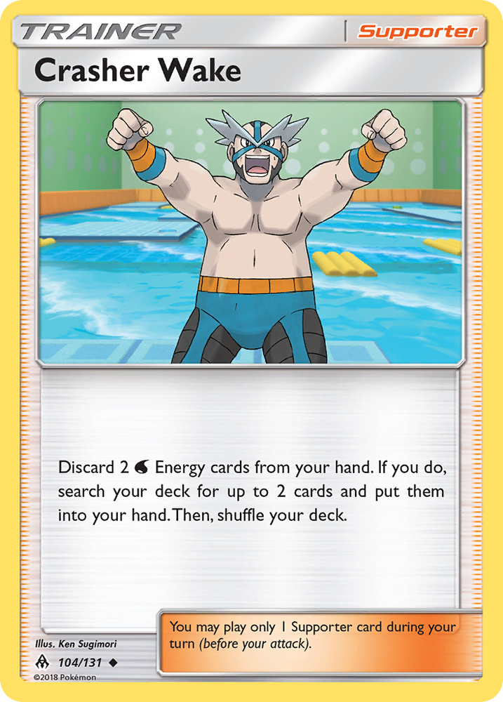 Pokemon | Crasher Wake (104/131) [Sun & Moon: Forbidden Light] | The Nerd Merchant