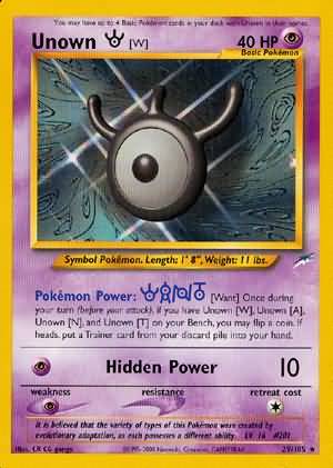 Pokemon | Unown [W] (29/105) [Neo Destiny Unlimited] | The Nerd Merchant