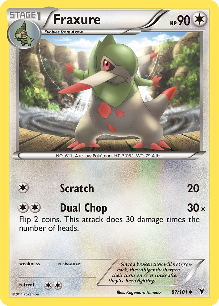 Pokemon | Fraxure (87/101) [Black & White: Noble Victories] | The Nerd Merchant