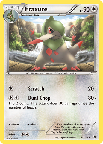 Pokemon | Fraxure (87/101) [Black & White: Noble Victories] | The Nerd Merchant