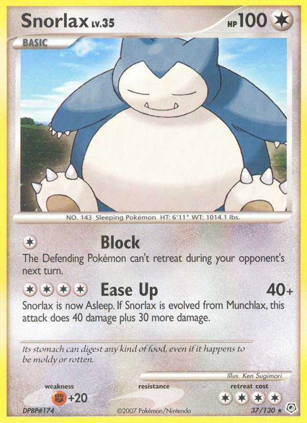 Pokemon | Snorlax (37/130) [Diamond & Pearl: Base Set] | The Nerd Merchant