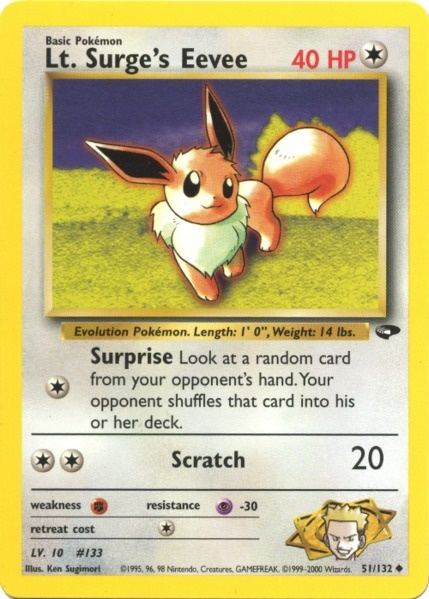 Pokemon | Lt. Surge's Eevee (51/132) [Gym Challenge Unlimited] | The Nerd Merchant