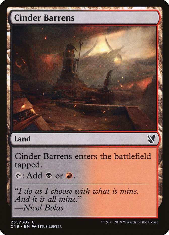 Magic | Cinder Barrens [Commander 2019] | The Nerd Merchant