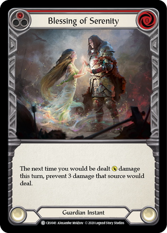 Flesh and Blood TCG | Blessing of Serenity (Red) [CRU041] (Crucible of War)  1st Edition Normal | The Nerd Merchant