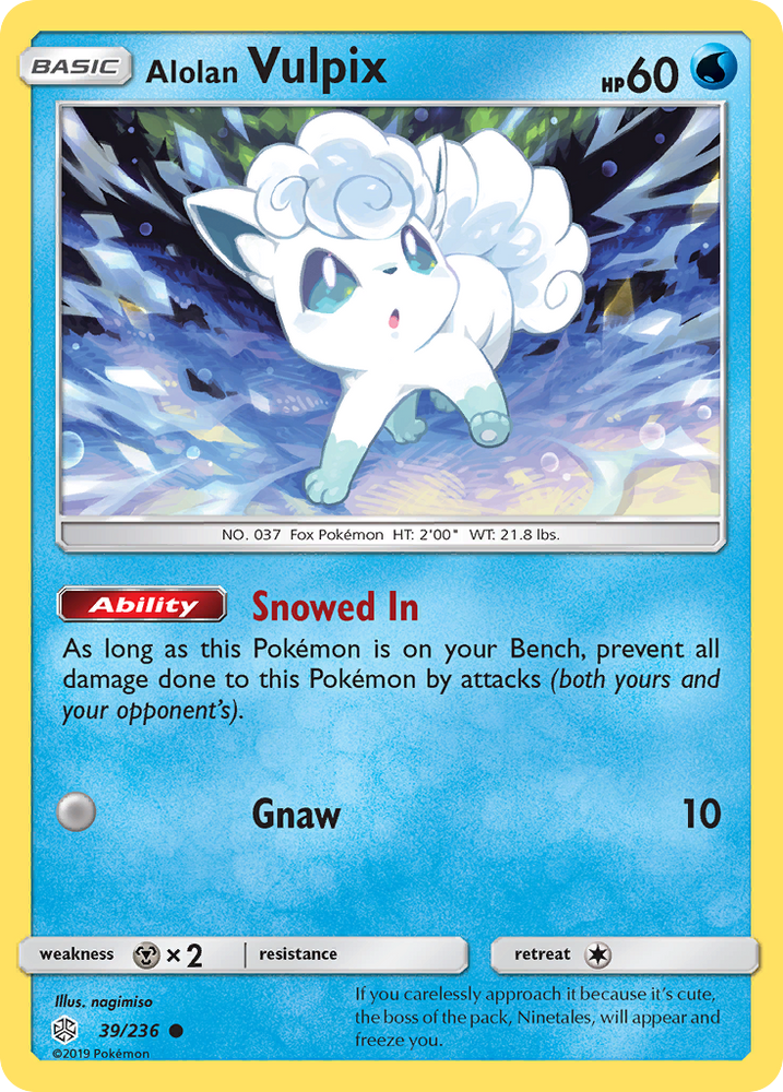 Pokemon| Alolan Vulpix (39/236) [Sun & Moon: Cosmic Eclipse] | The Nerd Merchant