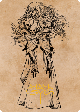 Magic | Myrkul, Lord of Bones Art Card (73) (Gold-Stamped Signature) [Commander Legends: Battle for Baldur's Gate Art Series] | The Nerd Merchant