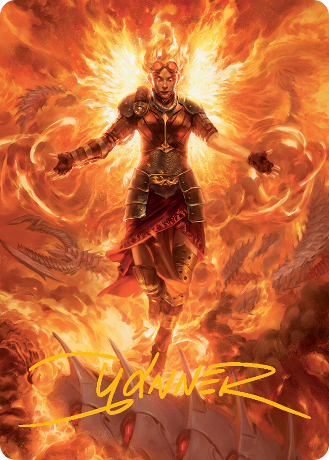 Magic | Chandra, Hope's Beacon Art Card (Gold-Stamped Signature) [March of the Machine Art Series] | The Nerd Merchant