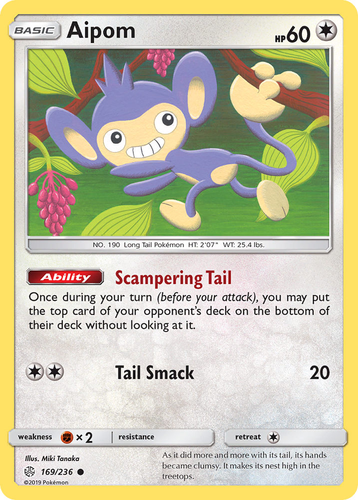 Pokemon| Aipom (169/236) [Sun & Moon: Cosmic Eclipse] | The Nerd Merchant