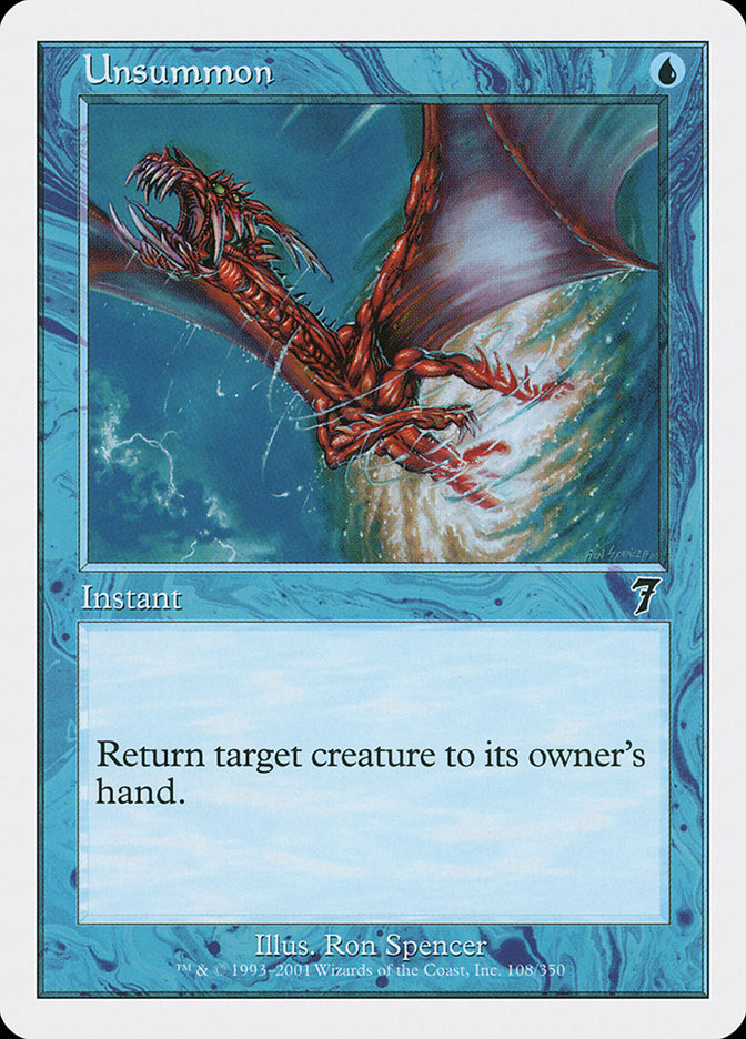 Magic | Unsummon [Seventh Edition] | The Nerd Merchant