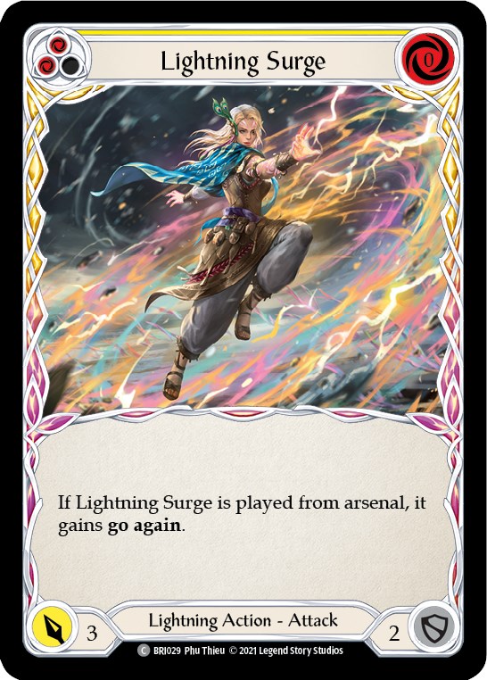 Flesh and Blood TCG | Lightning Surge (Yellow) [BRI029] (Tales of Aria Briar Blitz Deck)  1st Edition Normal | The Nerd Merchant