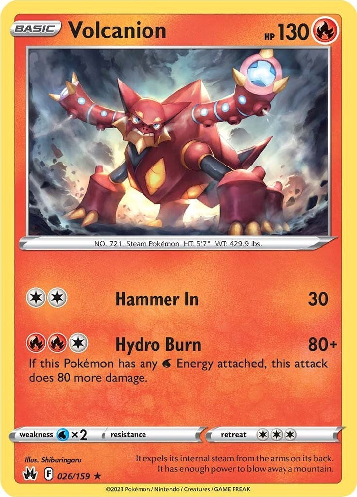 Pokemon | Volcanion (026/159) [Sword & Shield: Crown Zenith] | The Nerd Merchant