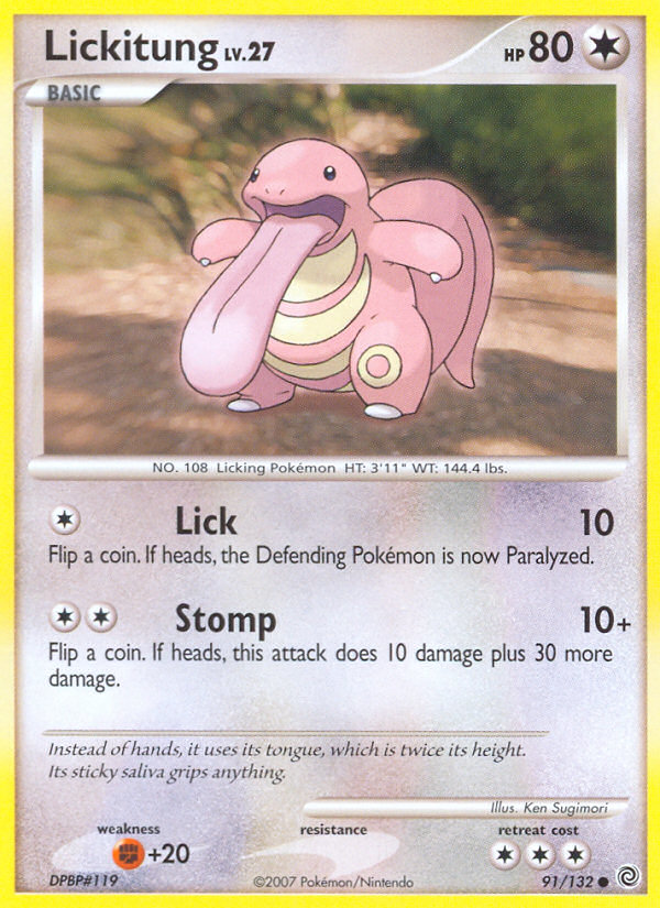 Pokemon | Lickitung (91/132) [Diamond & Pearl: Secret Wonders] | The Nerd Merchant