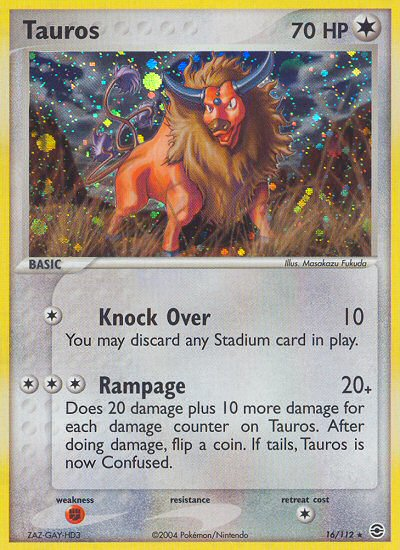 Pokemon | Tauros (16/112) [EX: FireRed & LeafGreen] | The Nerd Merchant