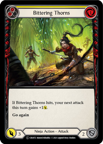 Flesh and Blood TCG | Bittering Thorns [U-CRU072] (Crucible of War Unlimited)  Unlimited Rainbow Foil | The Nerd Merchant