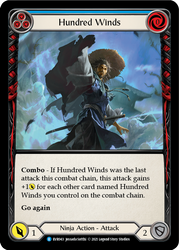 Flesh and Blood TCG | Hundred Winds (Blue) [EVR043] (Everfest)  1st Edition Rainbow Foil | The Nerd Merchant