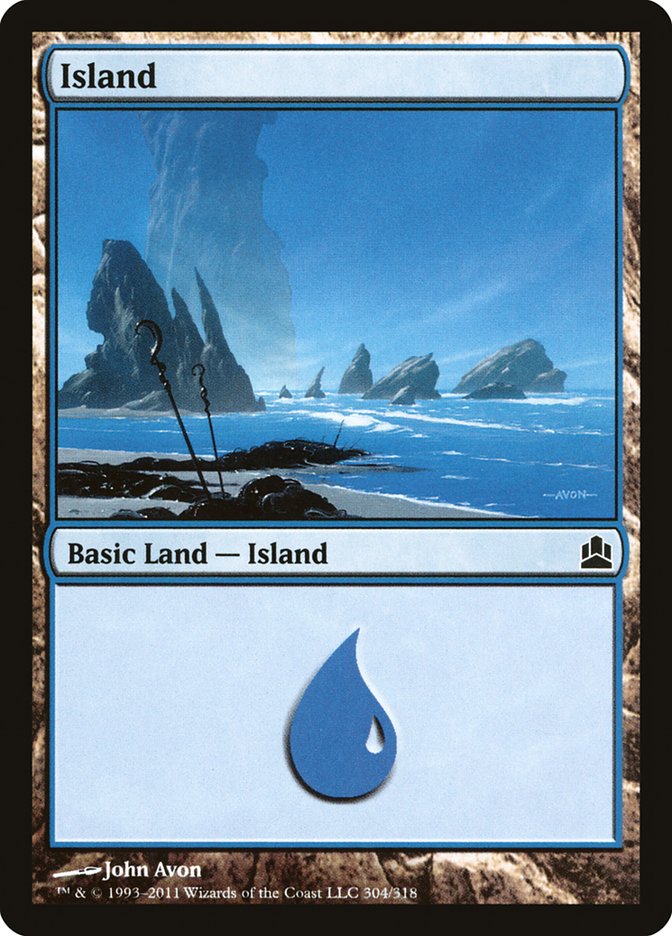 Magic | Island (304) [Commander 2011] | The Nerd Merchant