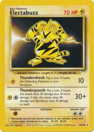 Pokemon | Electabuzz (20/102) [Base Set Unlimited] | The Nerd Merchant