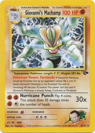 Pokemon | Giovanni's Machamp (6/132) [Gym Challenge Unlimited] | The Nerd Merchant