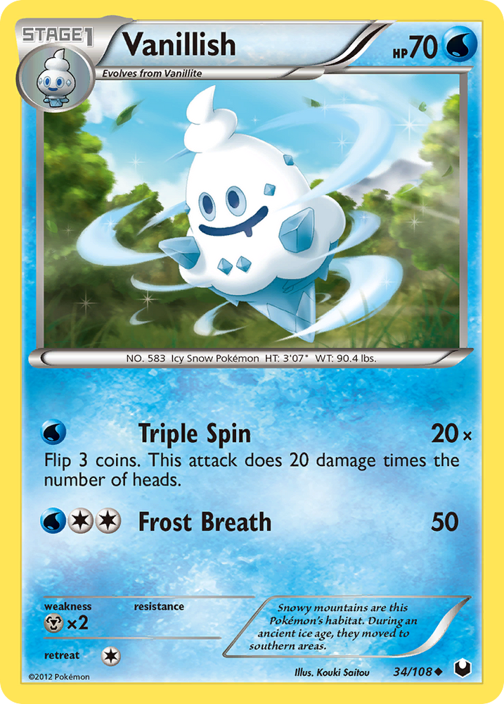 Pokemon | Vanillish (34/108) [Black & White: Dark Explorers] | The Nerd Merchant
