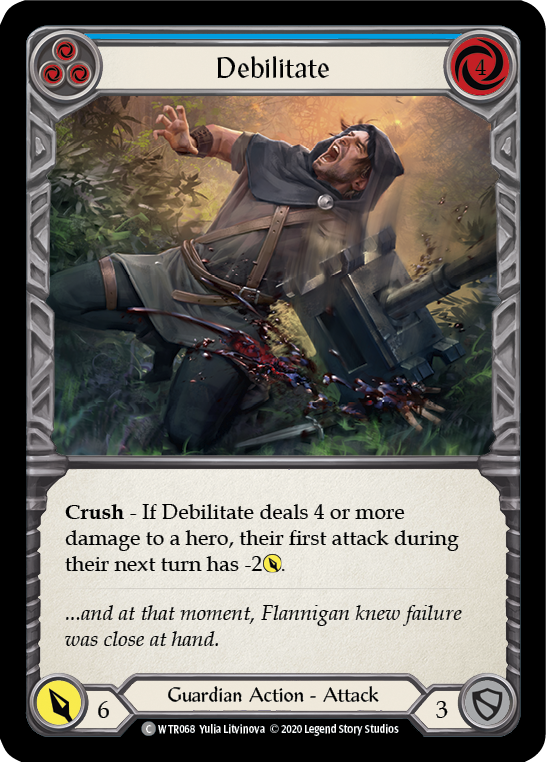 Flesh and Blood TCG | Debilitate (Blue) [U-WTR068] (Welcome to Rathe Unlimited)  Unlimited Rainbow Foil | The Nerd Merchant