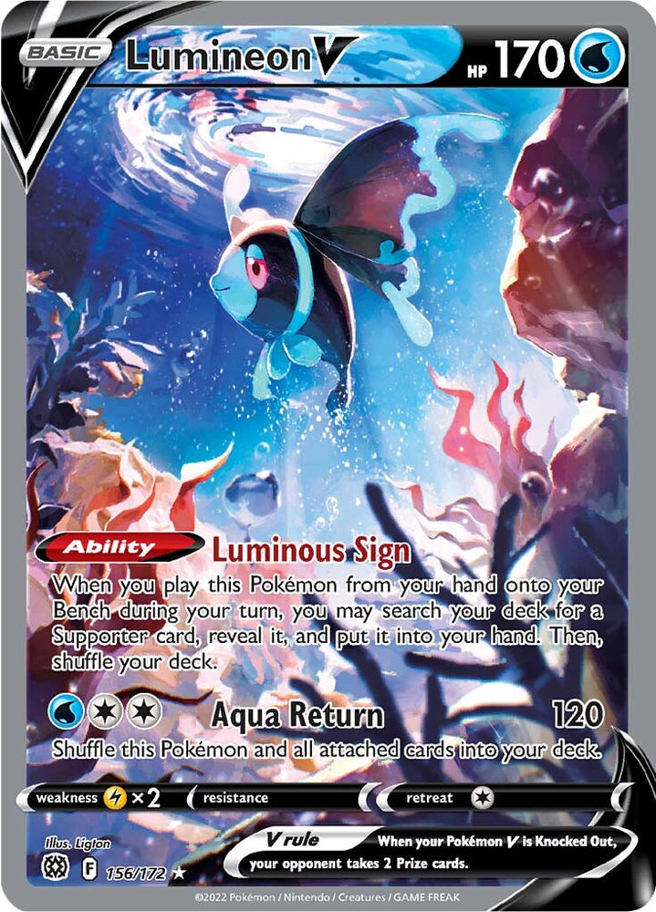 Pokemon | Lumineon V (156/172) [Sword & Shield: Brilliant Stars] | The Nerd Merchant