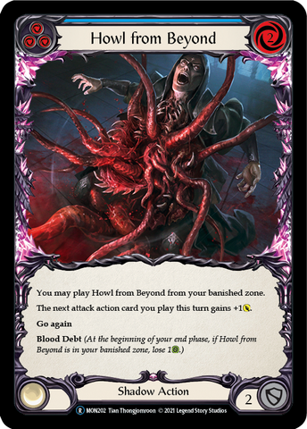 Flesh and Blood TCG | Howl from Beyond (Blue) [U-MON202-RF] (Monarch Unlimited)  Unlimited Rainbow Foil | The Nerd Merchant