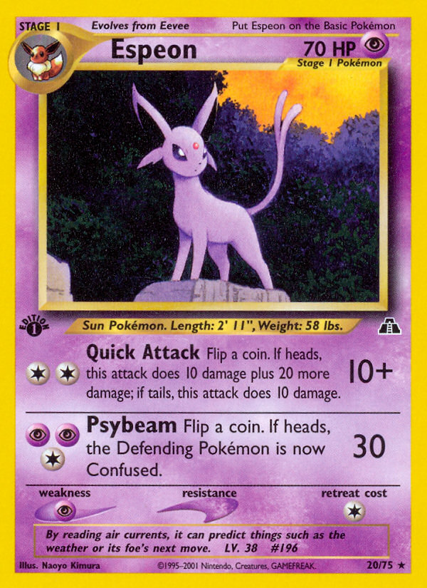Pokemon | Espeon (20/75) [Neo Discovery 1st Edition] | The Nerd Merchant