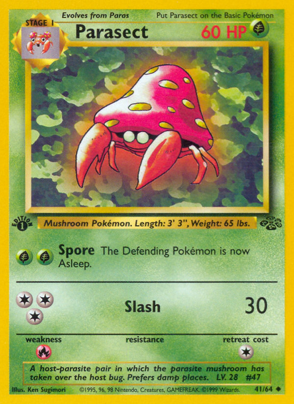 Pokemon | Parasect (41/64) [Jungle 1st Edition] | The Nerd Merchant