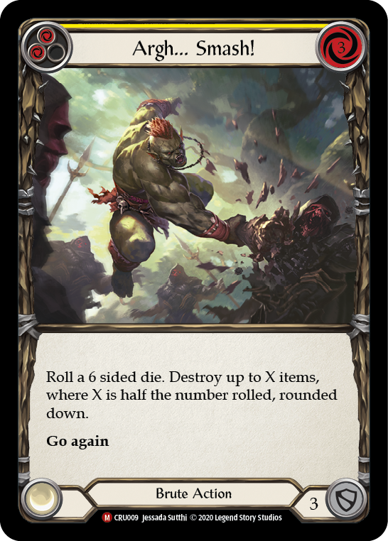 Flesh and Blood TCG | Argh... Smash! [CRU009] (Crucible of War)  1st Edition Normal | The Nerd Merchant