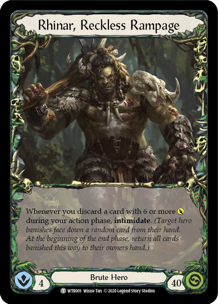 Flesh and Blood TCG | Rhinar, Reckless Rampage // Seismic Surge [U-WTR001 // U-WTR075] (Welcome to Rathe Unlimited)  Unlimited Normal | The Nerd Merchant
