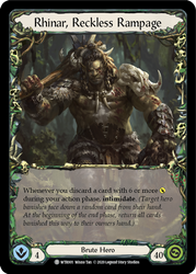 Flesh and Blood TCG | Rhinar, Reckless Rampage // Seismic Surge [U-WTR001 // U-WTR075] (Welcome to Rathe Unlimited)  Unlimited Normal | The Nerd Merchant