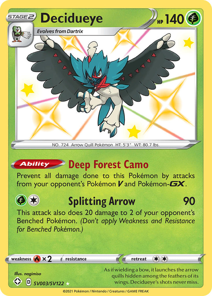 Pokemon | Decidueye (SV003/SV122) [Sword & Shield: Shining Fates] | The Nerd Merchant