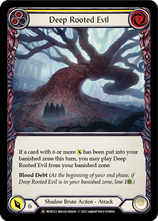 Flesh and Blood TCG | Deep Rooted Evil [U-MON123-RF] (Monarch Unlimited)  Unlimited Rainbow Foil | The Nerd Merchant