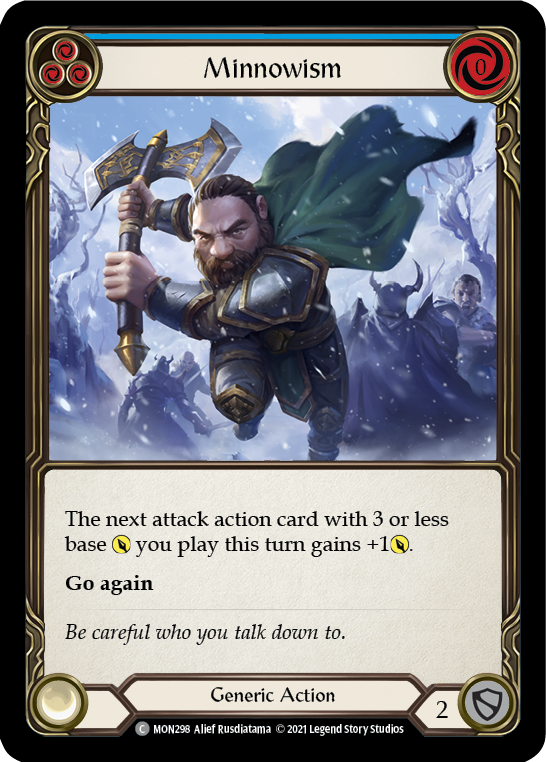 Flesh and Blood TCG | Minnowism (Blue) [MON298-RF] (Monarch)  1st Edition Rainbow Foil | The Nerd Merchant