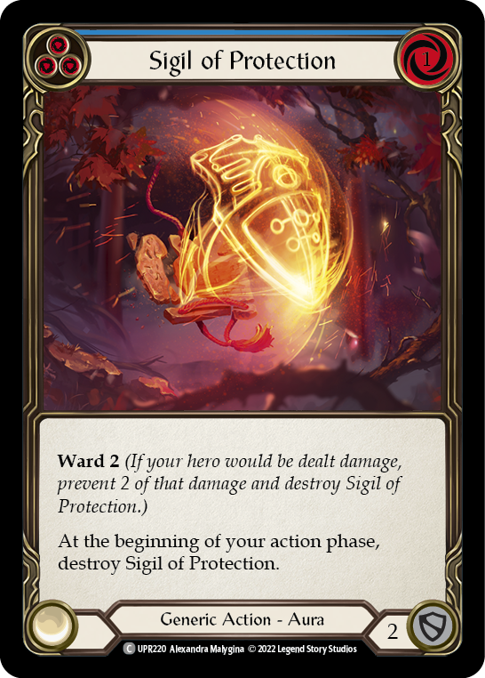 Flesh and Blood TCG | Sigil of Protection (Blue) [UPR220] (Uprising)  Rainbow Foil | The Nerd Merchant