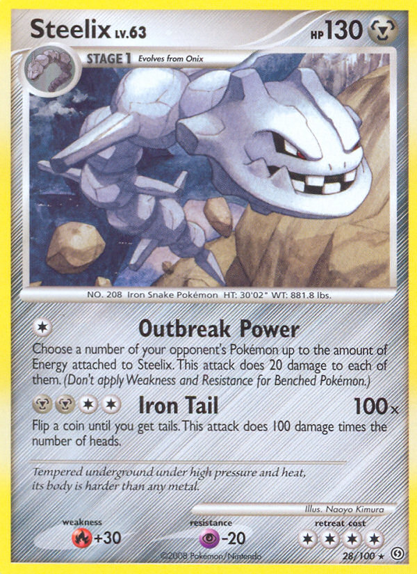 Pokemon | Steelix (28/100) [Diamond & Pearl: Stormfront] | The Nerd Merchant