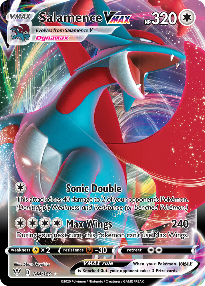 Pokemon | Salamence VMAX (144/189) [Sword & Shield: Darkness Ablaze] | The Nerd Merchant