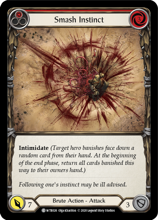 Flesh and Blood TCG | Smash Instinct (Red) [U-WTR026] (Welcome to Rathe Unlimited)  Unlimited Rainbow Foil | The Nerd Merchant