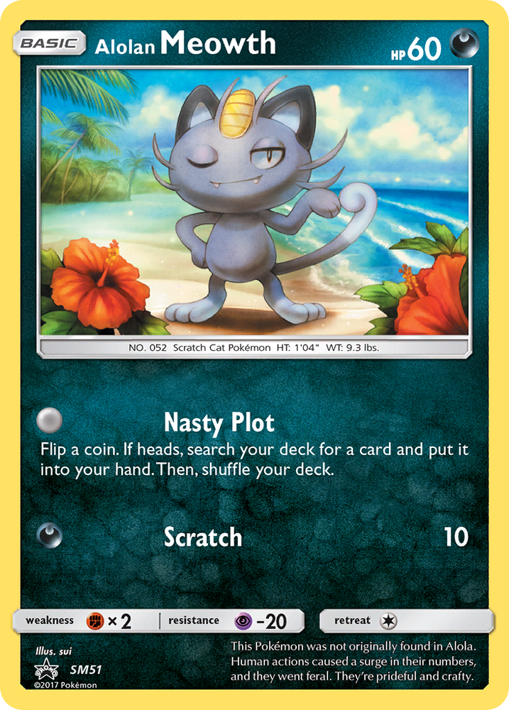 Pokemon | Alolan Meowth (SM51) [Sun & Moon: Black Star Promos] | The Nerd Merchant