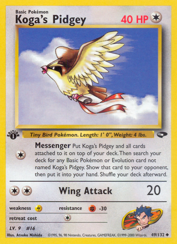 Pokemon | Koga's Pidgey (49/132) [Gym Challenge 1st Edition] | The Nerd Merchant