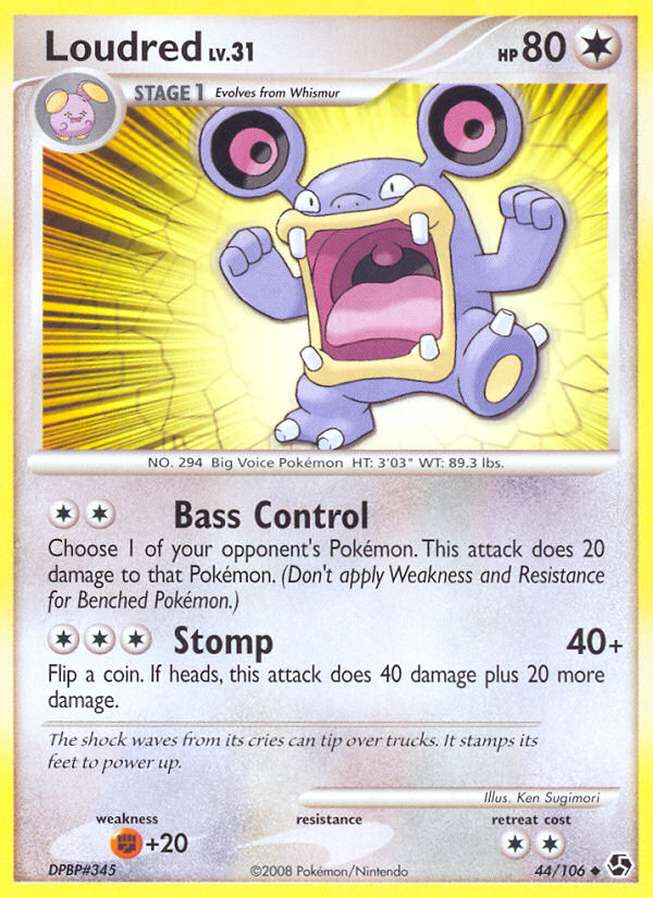 Pokemon | Loudred (44/106) [Diamond & Pearl: Great Encounters] | The Nerd Merchant