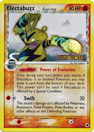 Pokemon | Electabuzz (29/101) (Delta Species) (Stamped) [EX: Dragon Frontiers] | The Nerd Merchant